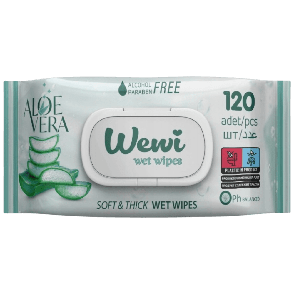 WEWI Vlažilni robčki 120kos Aloe Vera