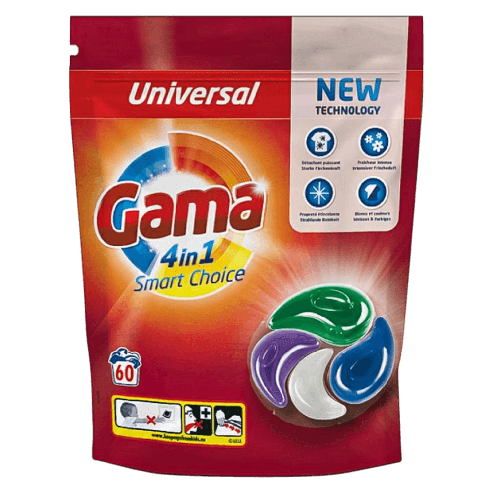 GAMA 4v1 kapsule za pranje Universal 60kom