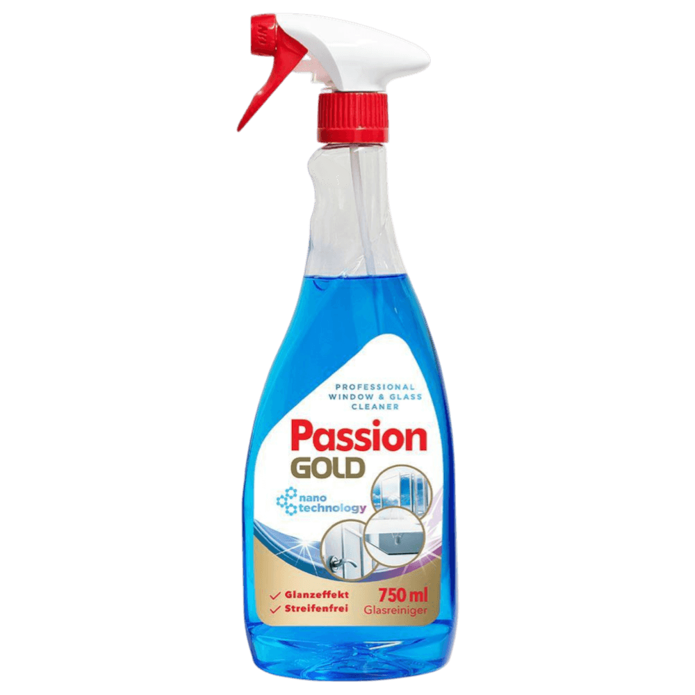 PASSION GOLD Professional čistilo za okna 750ml Moder