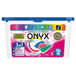 ONYX Color kapsule za pranje 3‑v‑1 (28 pranj)