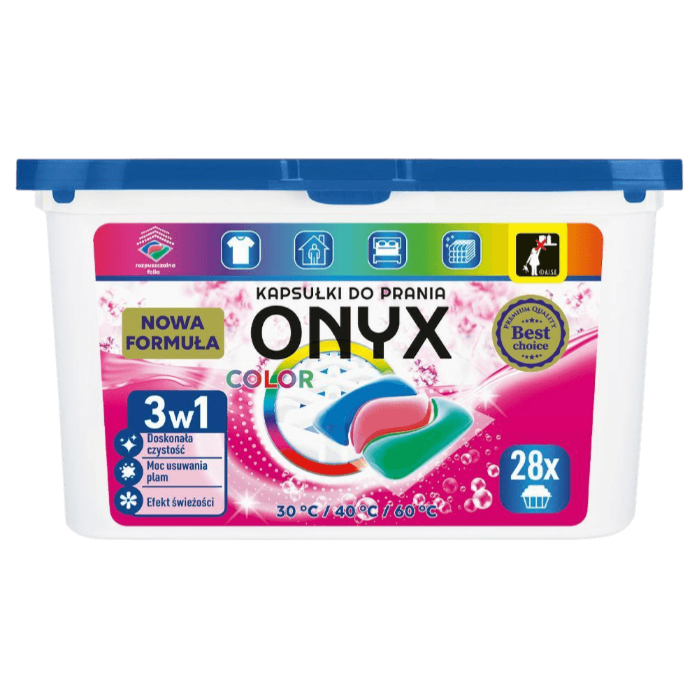 ONYX Color kapsule za pranje 3‑v‑1 (28 pranj)