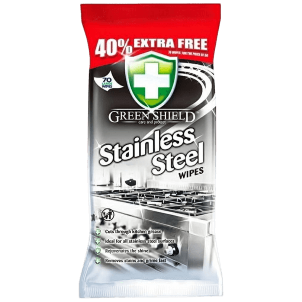 GREEN SHIELD Čistilni robčki 70kos Inox